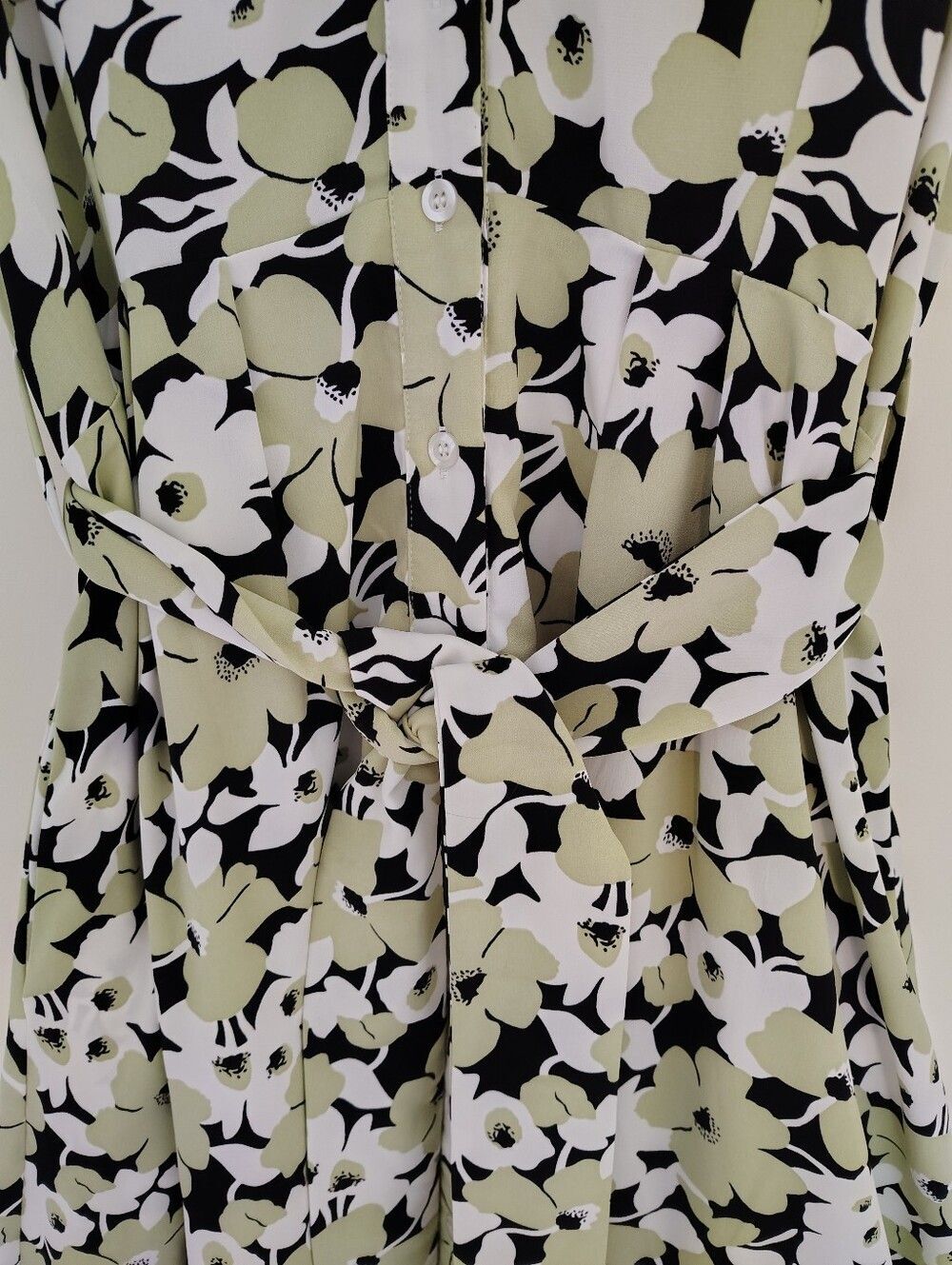 NWOT Garcia V-Neck Tie-Waist Midi Dress Cottagecore Prairiecore - Picture 2 of 6